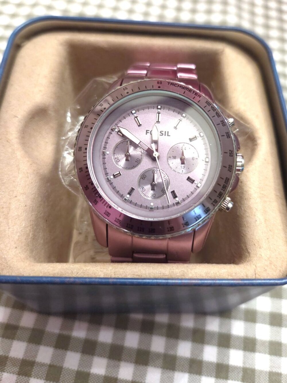 Fossil Stella Lavender Chronograph Women's Watch CH2747 with tin - Like New